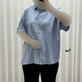شومیز زنانه دکمه دار سوپر نخ فری سایز مناسب تا سایز 50