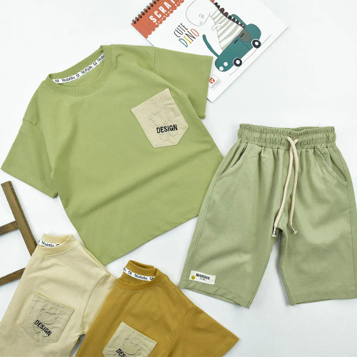 ست تیشرت و شلوارک پسرانه طرح تدی کد 11656
