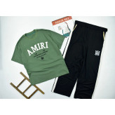 ست تیشرت و شلوار بگ پسرانه طرح AMIRI جنس پنبه ای