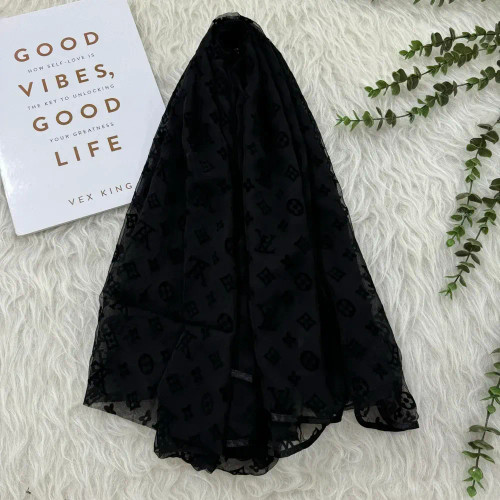 شال حریر زنانه طرح LV قواره 190 در 80 سانتیمتر