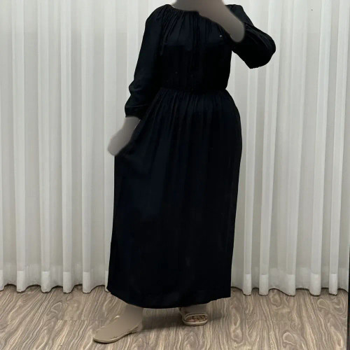 پیراهن ساحلی زنانه آستین بلند نخی فری سایز مناسب تا سایز 48