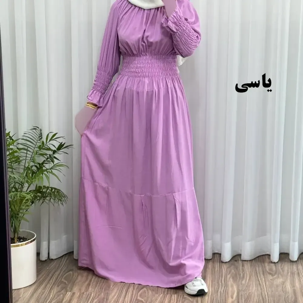 پیراهن ساحلی نخی زنانه مدل خسته فری سایز مناسب تا سایز 46
