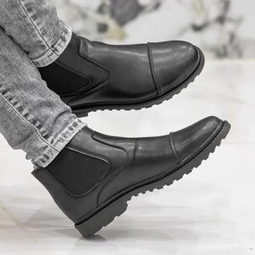 بوت مردانه چرم کشی دوتیکه مدل Italy سایز 40 تا 44
