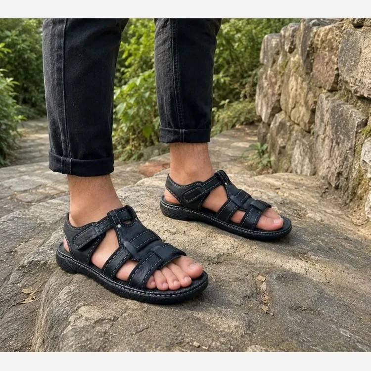 صندل تابستانی مردانه مدل پوشکاش چسبکی