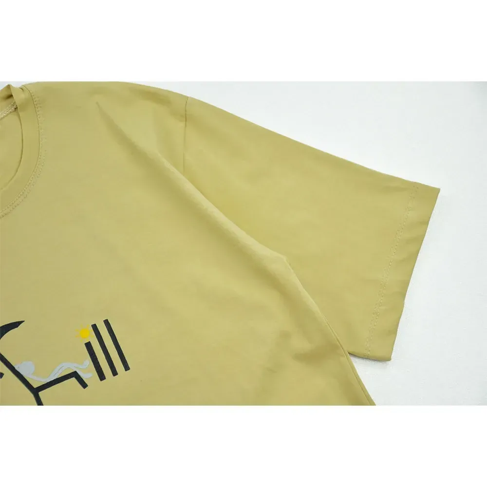 تیشرت باکسی زنانه طرح chill جنس پنبه یقه گرد تک سایز
