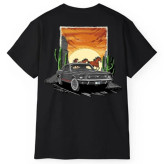 تیشرت آستین کوتاه مردانه طرح ماشین مدل 786 جنس نخ و پلی استر