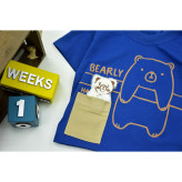 ست تیشرت و شلوارک نوزادی پسرانه طرح BEARLY کد 11446