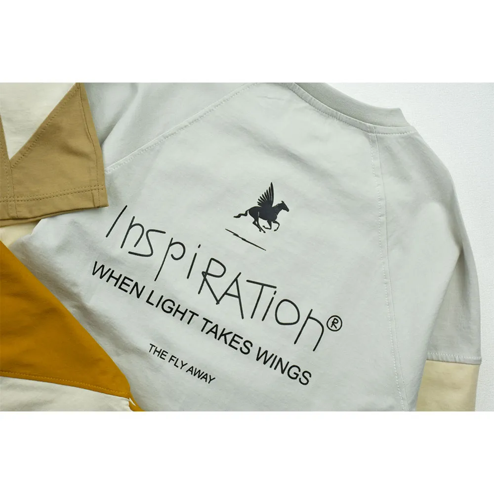 تیشرت باکسی پسرانه طرح INSPIRATION جنس پنبه ترک