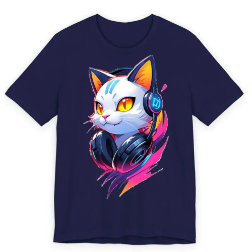 تیشرت آستین کوتاه یقه گرد مردانه مدل گربه کد 371