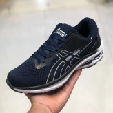 کفش اسیکس مردانه مدل رانر رنگ سورمه ای با کفی طبی و زیره پیو مناسب پیاده روی و ورزش