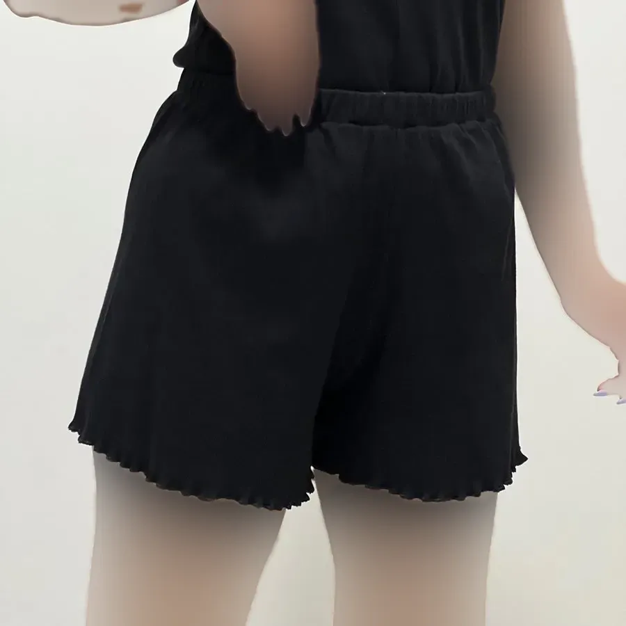 شورتک کبریتی زنانه کد 1190 طرح عروسکی فانتزی کمر کشی پنبه ای نرم