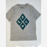 تیشرت بچگانه طوسی طرح هری پاتر برند Pepperts جنس نخی آستین کوتاه