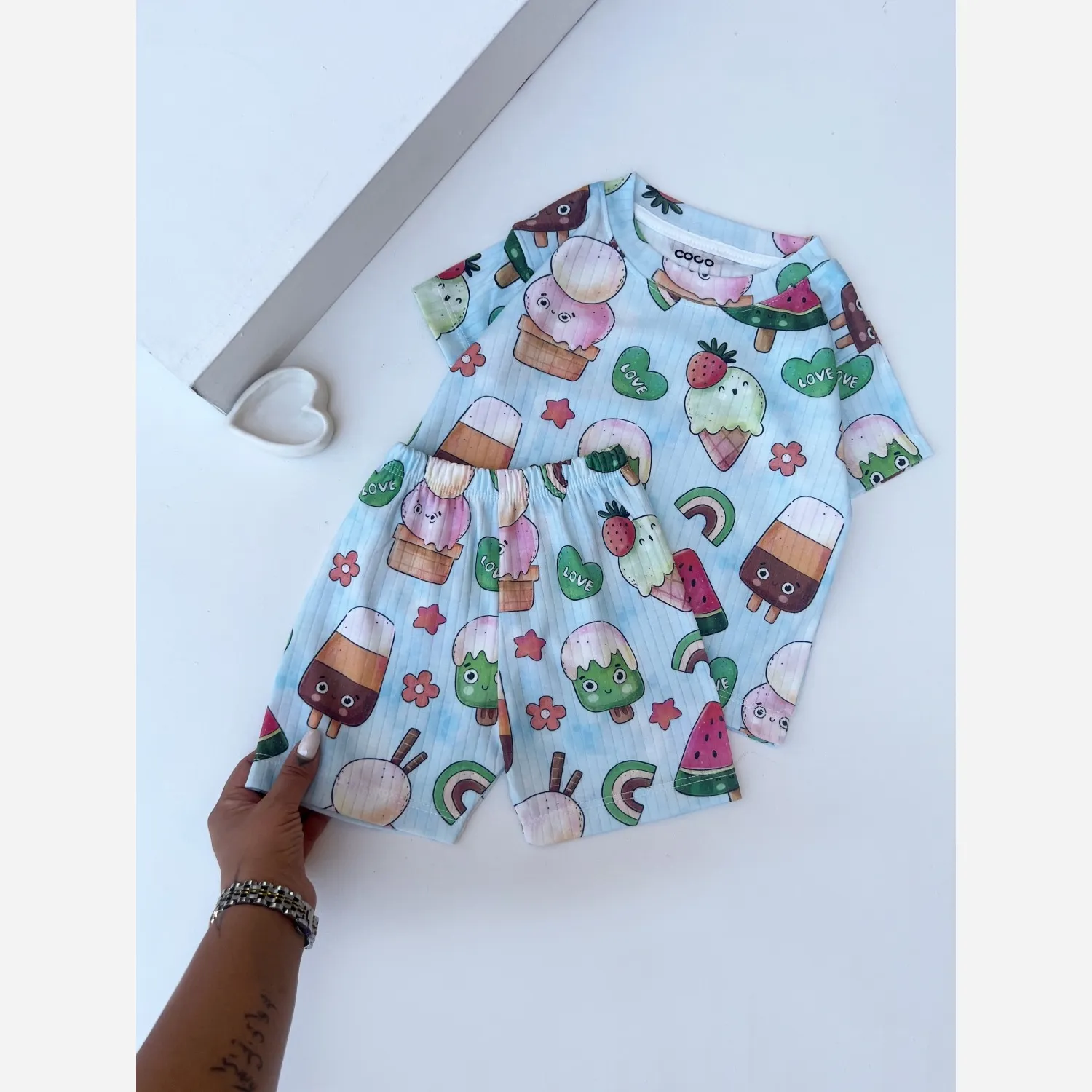 ست تیشرت و شلوارک راحتی بچگانه پنبهای ضدحساسیت سایز 1 تا 8 سال