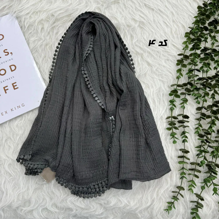 شال نخی برشکا قواره بزرگ طرح عدسی ابعاد 200 در 90 سانتی متر