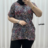 تیشرت نخی زنانه مدل پاپیا فری سایز مناسب تا سایز 50