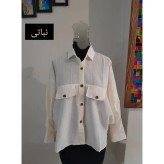 مانتو پانچ شومیز زنانه لینن قواره دار سایز بزرگ