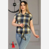 شومیز زنانه گرهی نخی چهارفصل سایز لارج و ایکس لارج