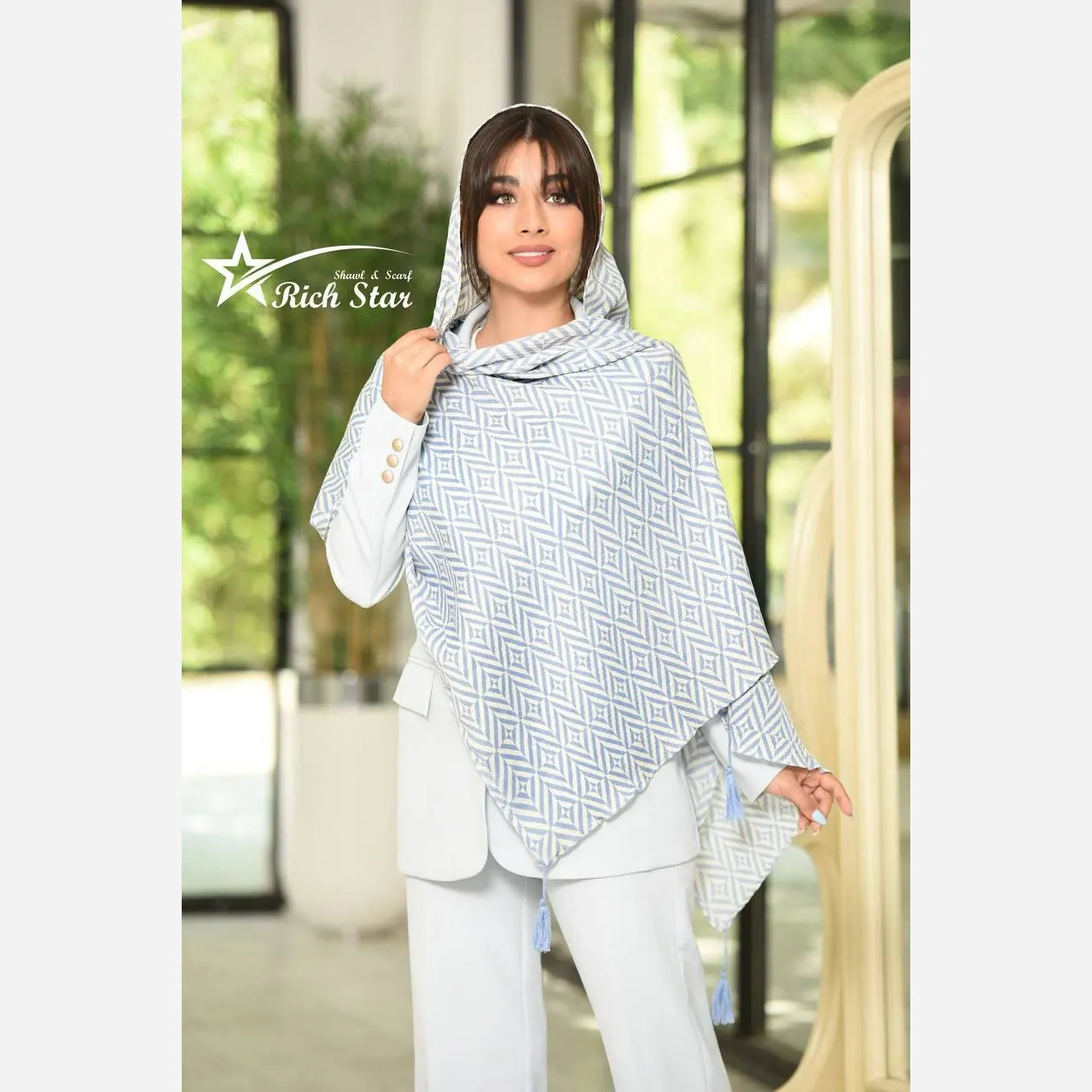 شال زنانه اسپرت کریشه برشکا قواره بلند مناسب بهار و تابستان