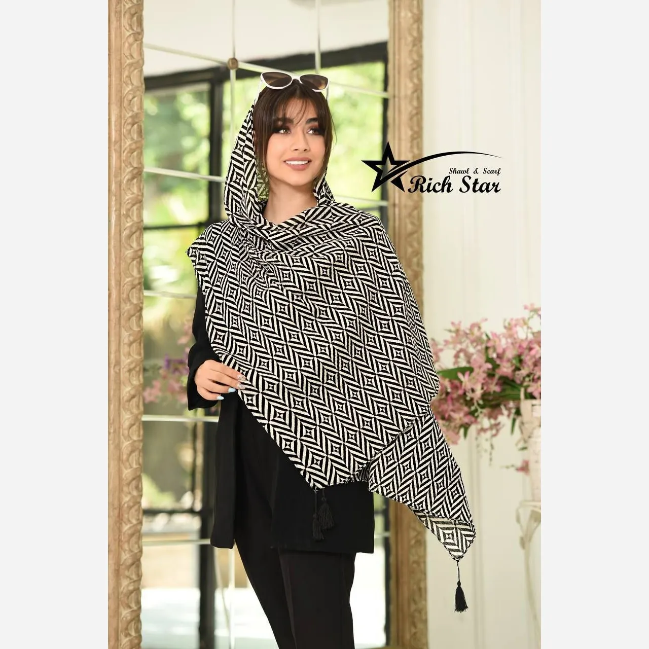 شال زنانه اسپرت کریشه برشکا قواره بلند مناسب بهار و تابستان