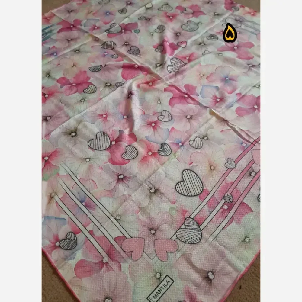 روسری سوپرنخ دخترانه فانتزی دست دوز قواره 100
