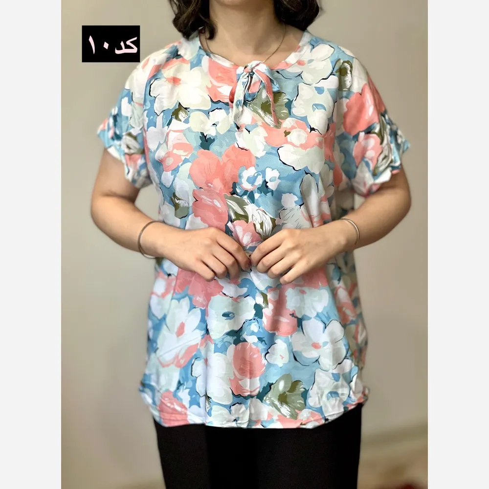 تیشرت نخی دلربا فری سایز زنانه خنک و لطیف