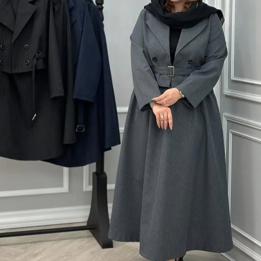 کت دامن زنانه دیپلمات رنگ مشکی طوسی سورمهای سایز 1 و 2