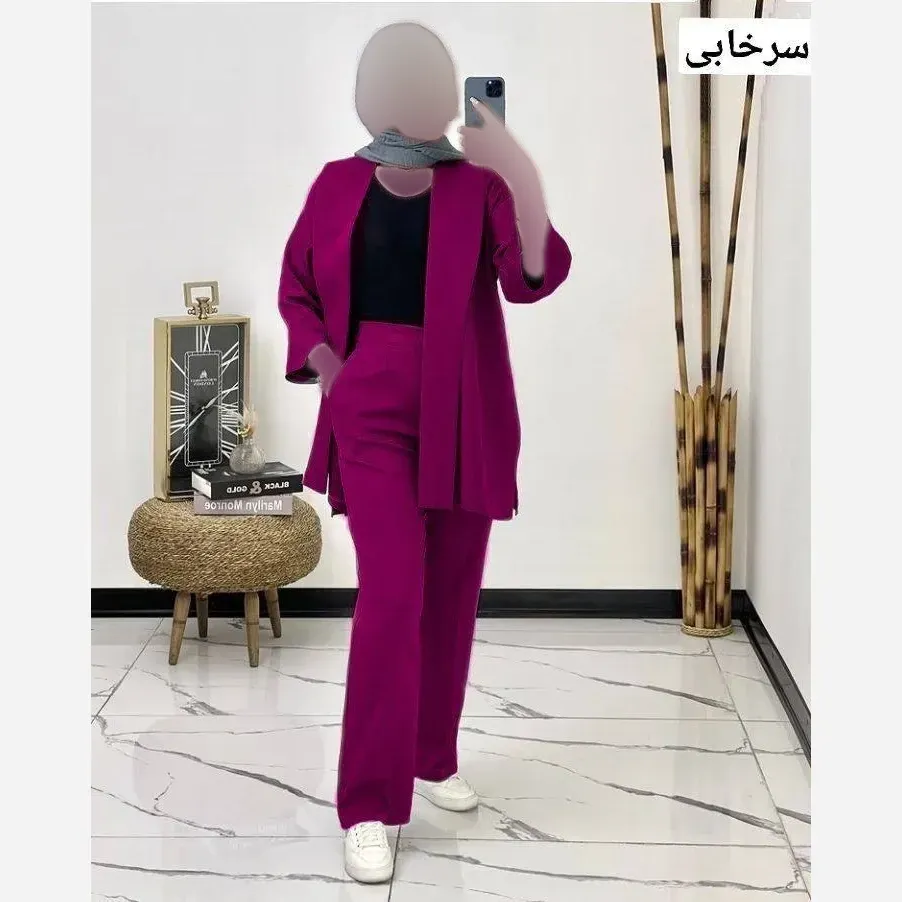 ست مانتو و شلوار میکرو کجراه طناز فری سایز