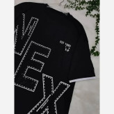 تیشرت لش نخ پنبه مشکی طرح NEX اسپرت فری سایز تا 48