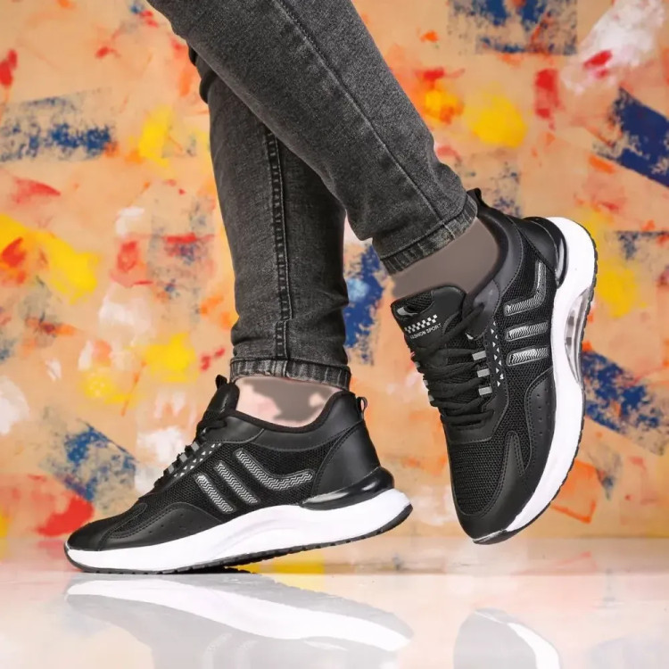 کتونی آدیداس دایکات جنس راشل و فوم حوله ای خارجی رنگ مشکی و سفیدطوسی سایز 41 تا 44