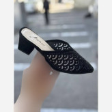 کفش مجلسی زنانه تور نگین کوب و سوییت پاشنه 5 سانت مدل تارا