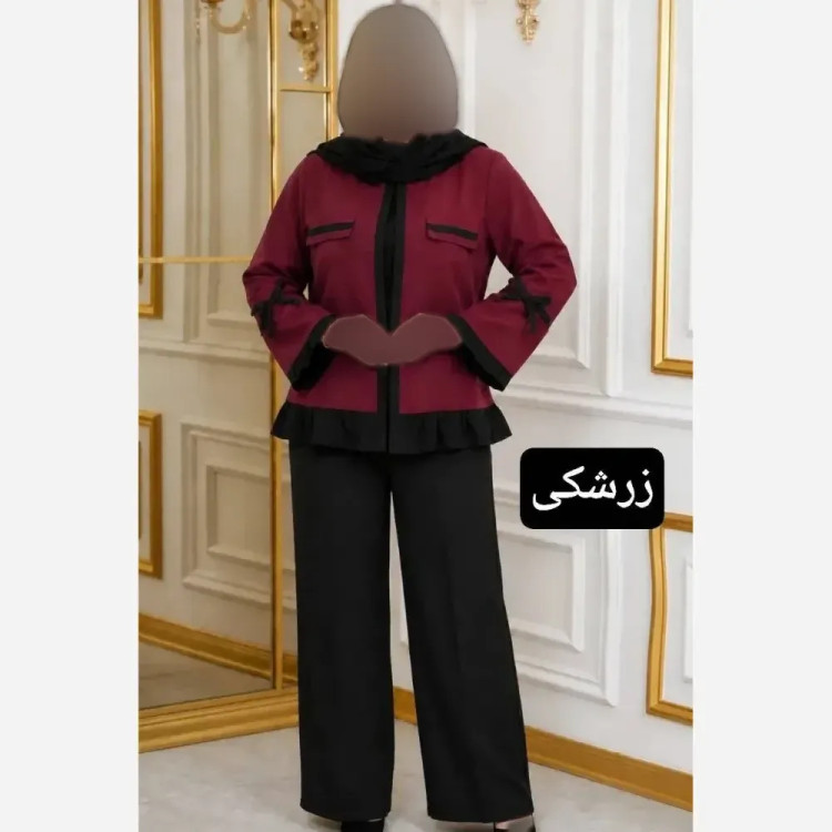 کت شلوار زنانه مدل آنجل جنس مازراتی فری سایز تا 46