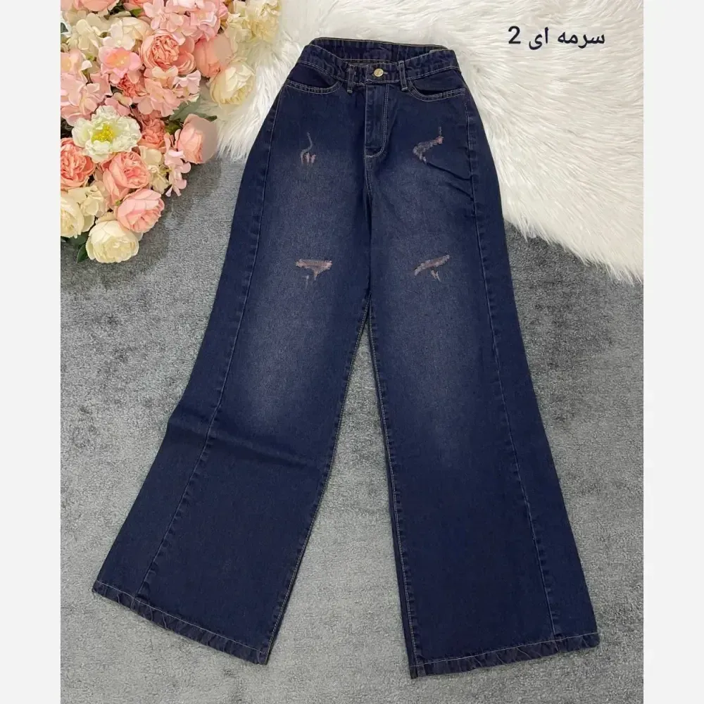 شلوار بگ جین زنانه درجه یک قد 106 سایز 38 تا 48