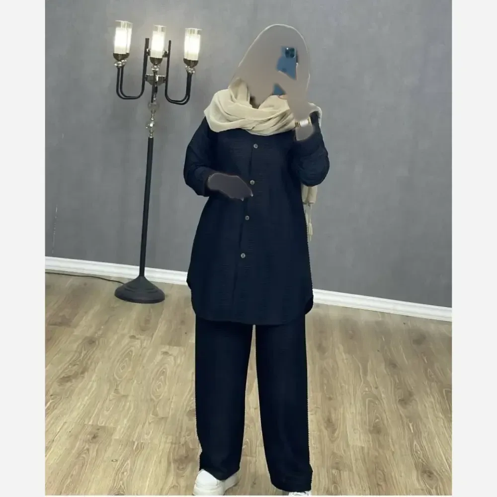 ست مانتو شلوار مراکشی بسکوییتی فری سایز زنانه