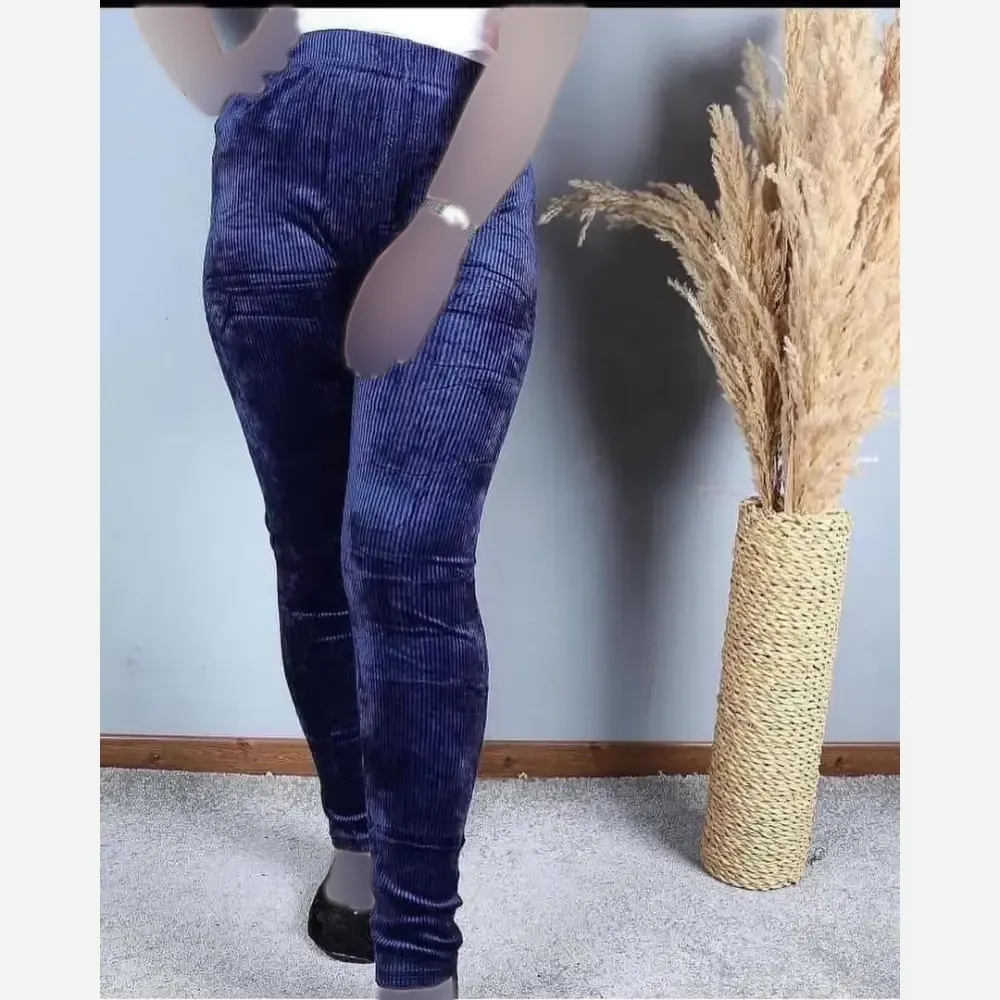 شلوار مخمل کبریتی فری سایز زنانه مخمل نرم و گرم