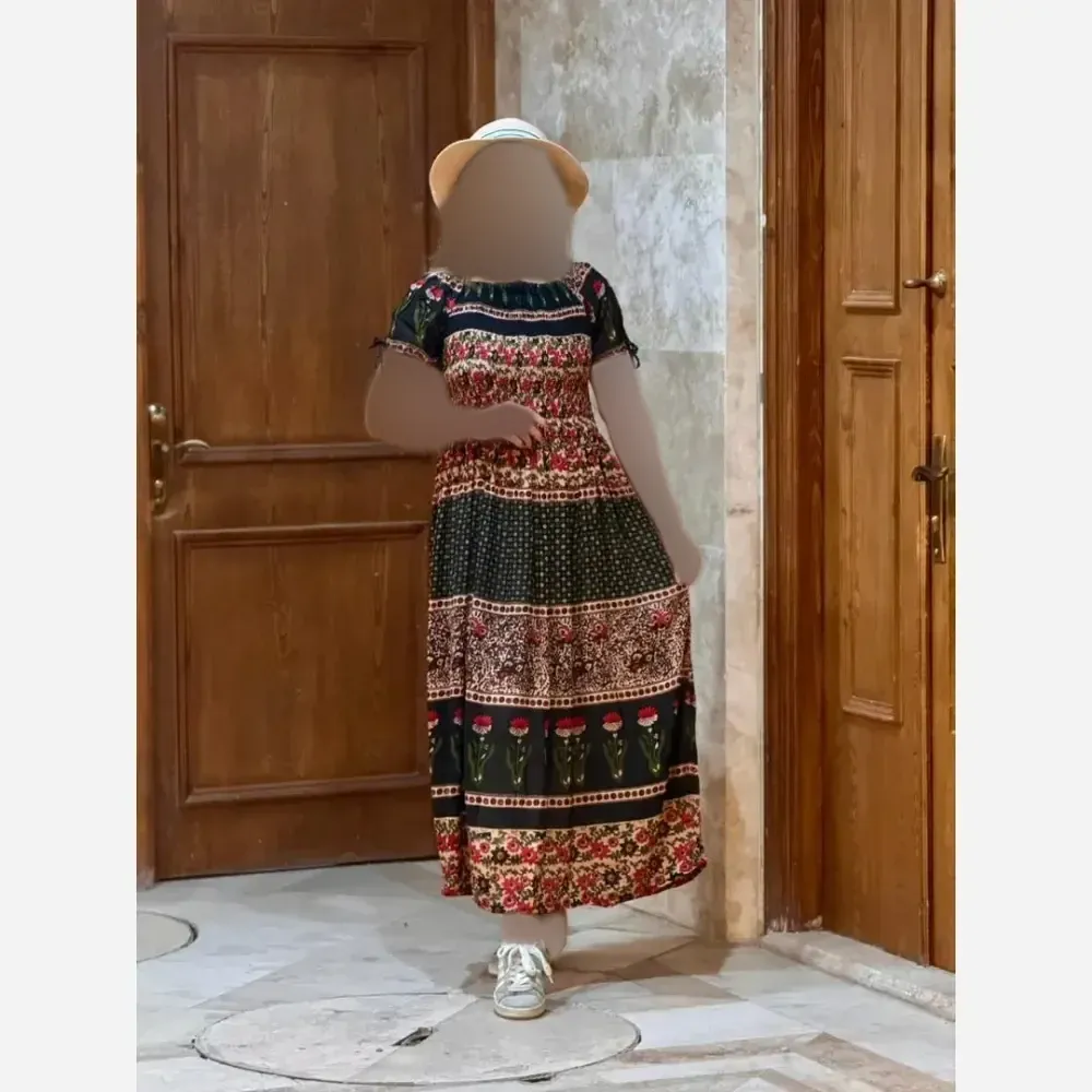 پیراهن کریشه هندی نخ کریشه هند فری سایز