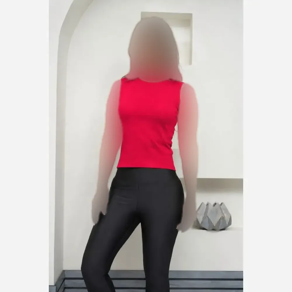 تاپ زنانه کبریتی پنبه بیسیک مشکی