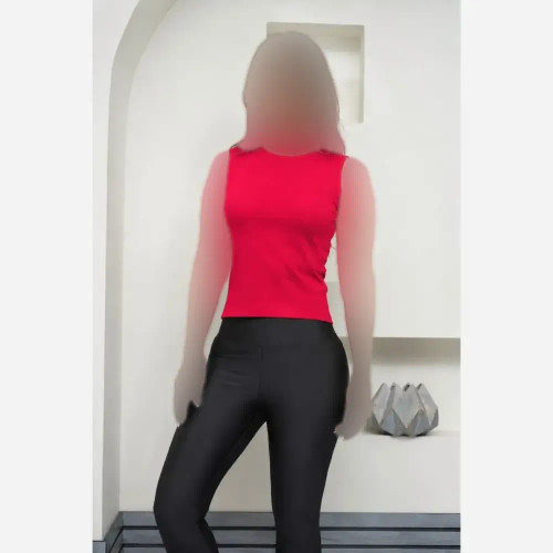 تاپ زنانه کبریتی پنبه بیسیک مشکی