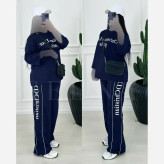 ست بلوز و شلوار زنانه فلامنت طرح کرستین رنگی فری سایز