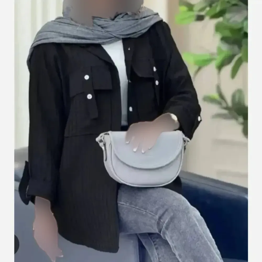 شومیز جیب صلیبی فری سایز جنس ایوا درجه یک
