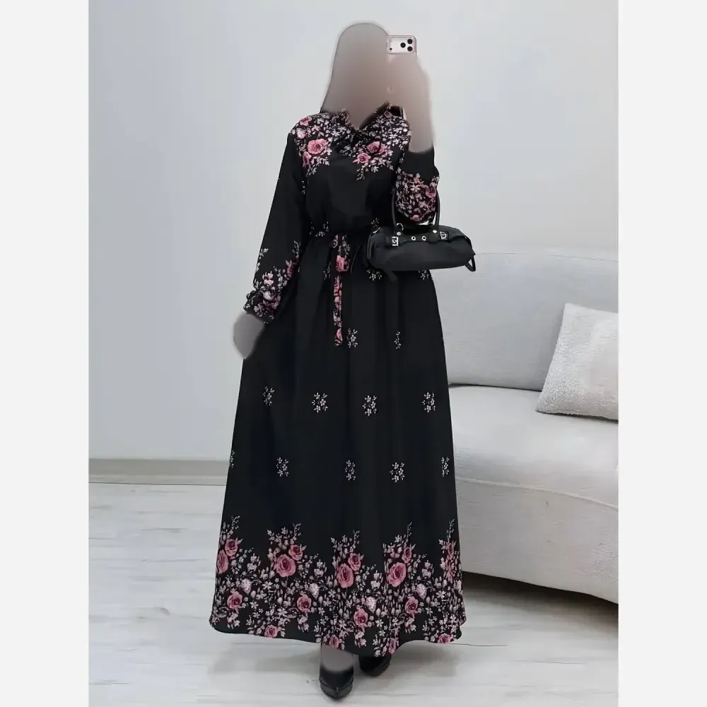 پیراهن ساحلی رز کرپ بوگاتی درجه یک رنگ صورتی فری سایز