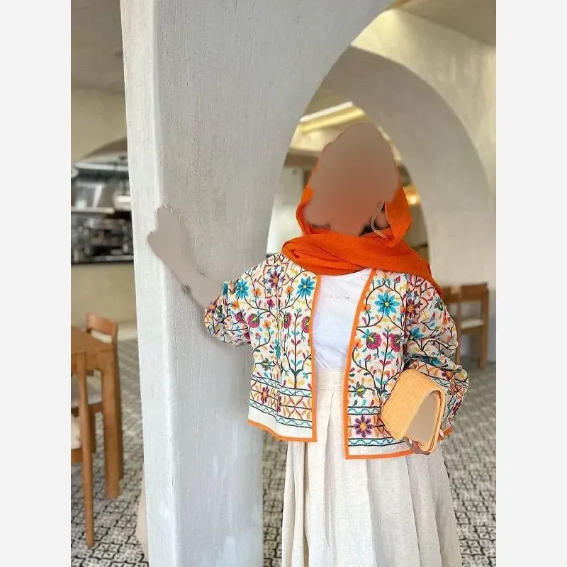 کت و دامن زنانه لینن فری سایز تا 48