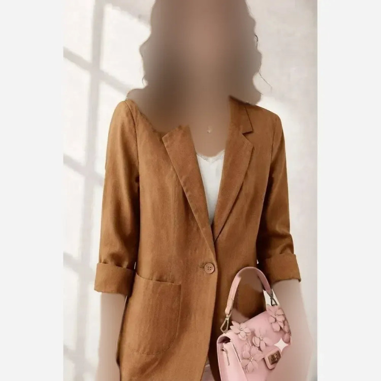 کت زنانه لنین طرح وک سایز 38 تا 46 قد 70 رنگ بندی متنوع