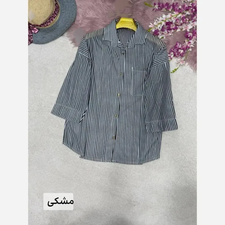 شومیز مراکشی پگاه راه راه فری سایز 38 تا 48