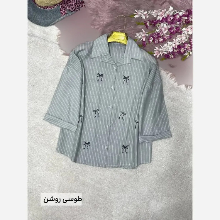 شومیز مانتویی لنین ایرانا سایز فری 38 تا 48