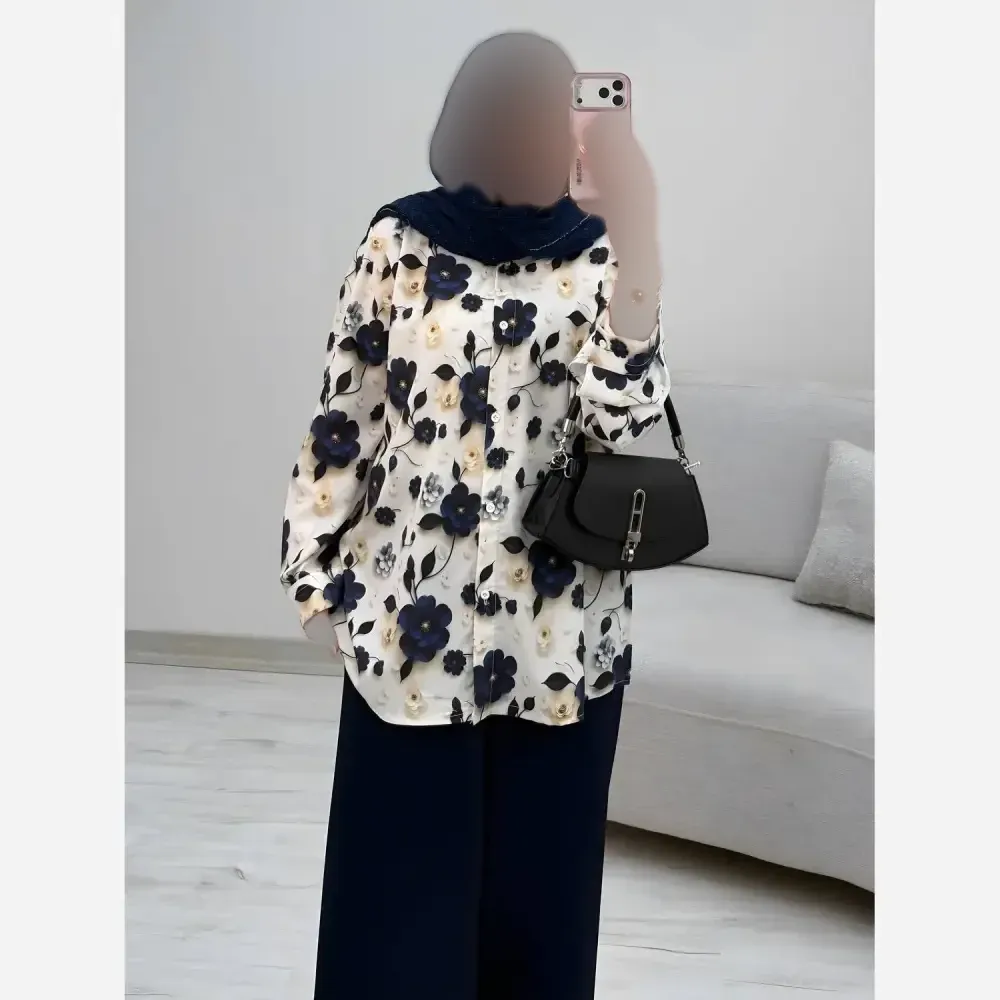 ست شومیز شلوار سوگل جنس بوگاتی و مازراتی سایز فری 40 تا 48