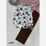 ست شومیز شلوار سوگل جنس بوگاتی و مازراتی سایز فری 40 تا 48