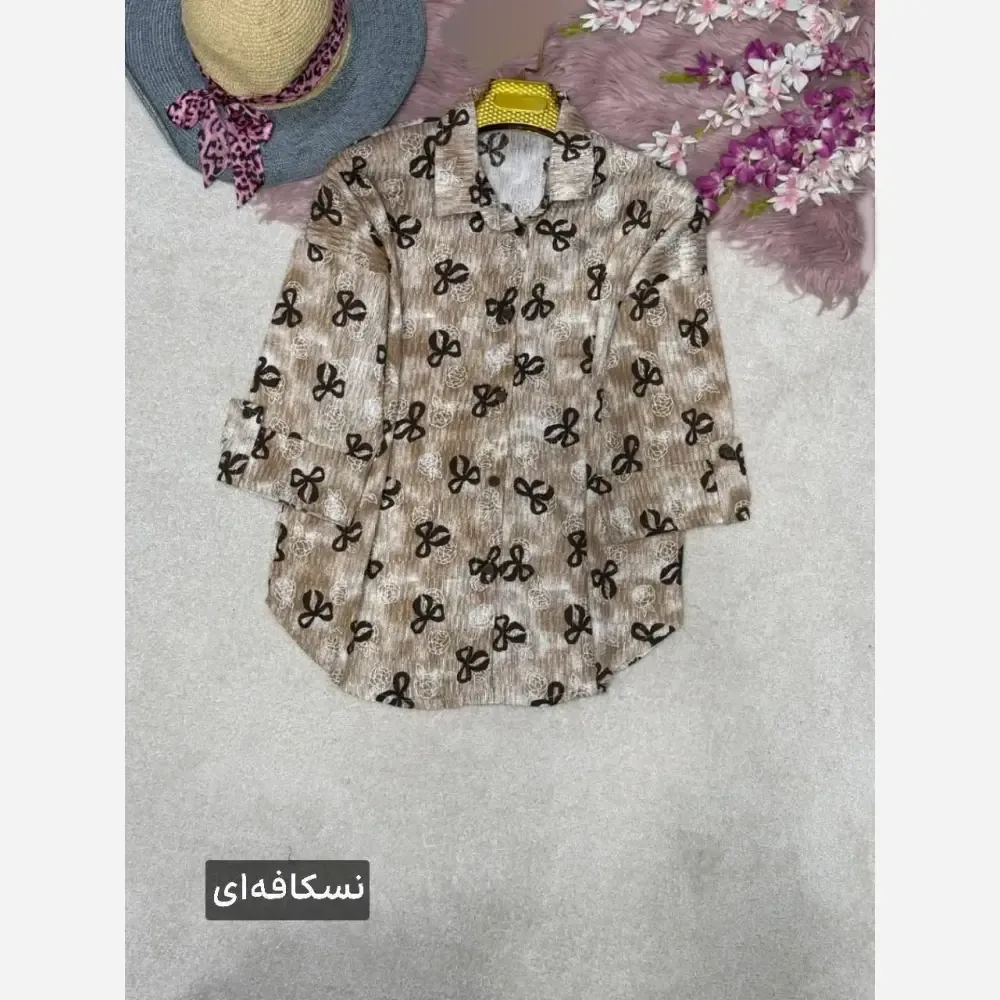شومیز نگینی زنانه مدل هانده جنس ایوا کاملس فری سایز
