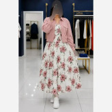 سارافون ساحلی گل فلامنت و لنین زنانه سایز 38 تا 46