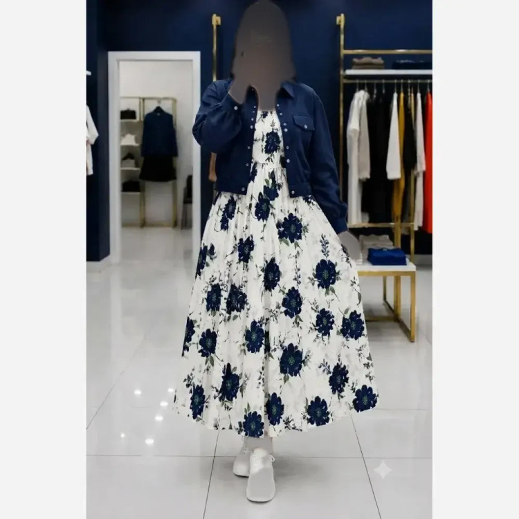 سارافون ساحلی گل فلامنت و لنین زنانه سایز 38 تا 46