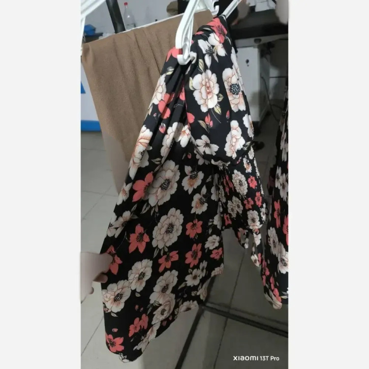 سارافون ساحلی گل فلامنت و لنین زنانه سایز 38 تا 46